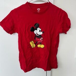 Uniqlo Red Mickey Mouse Kids T-Shirt